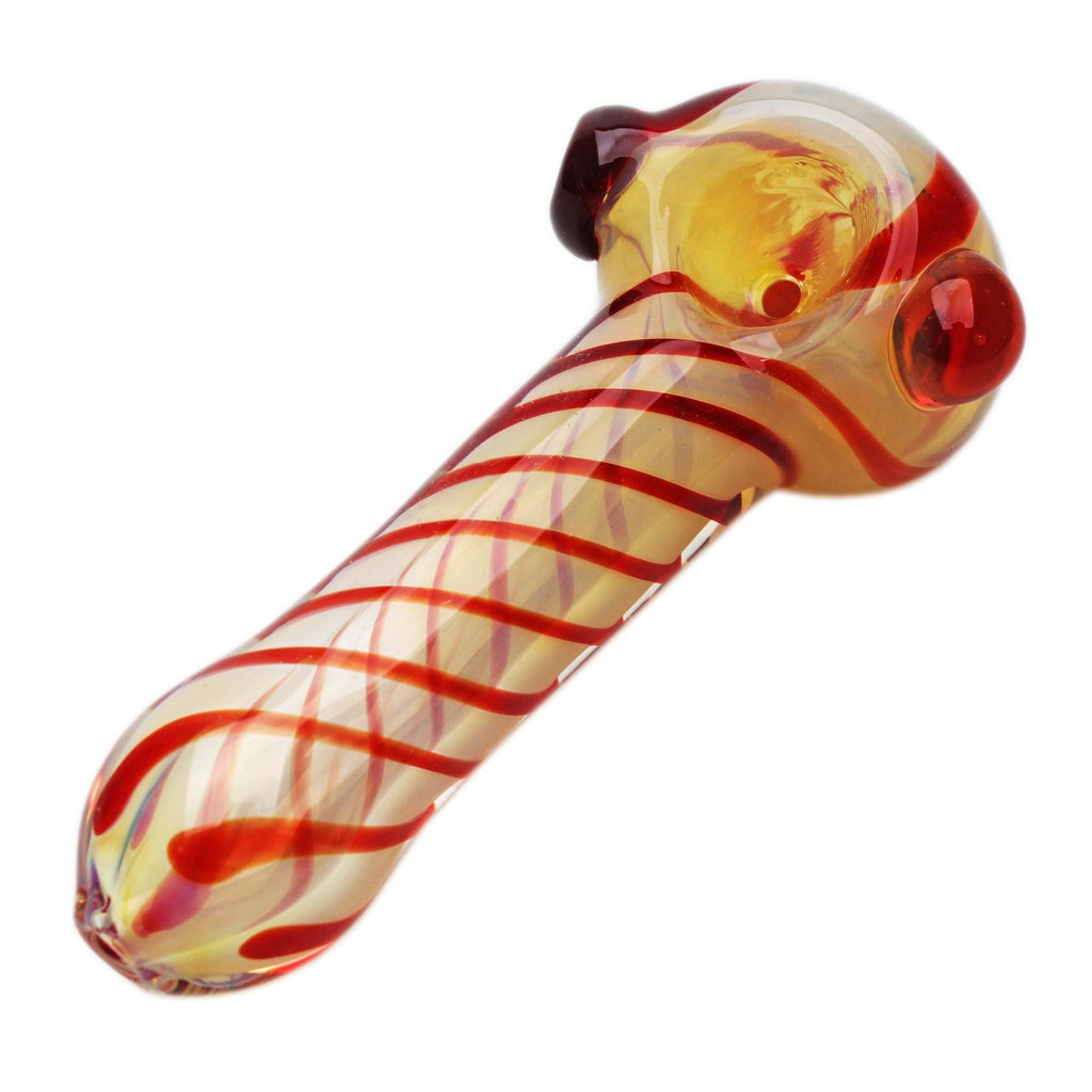 Glass Pipe Genuine Pipe Co 4" Fumed Striped - Display/12