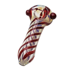 Glass Pipe Genuine Pipe Co 4" Fumed Striped - Display/12