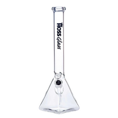 18" Hoss Glass Pyramid Base Beaker