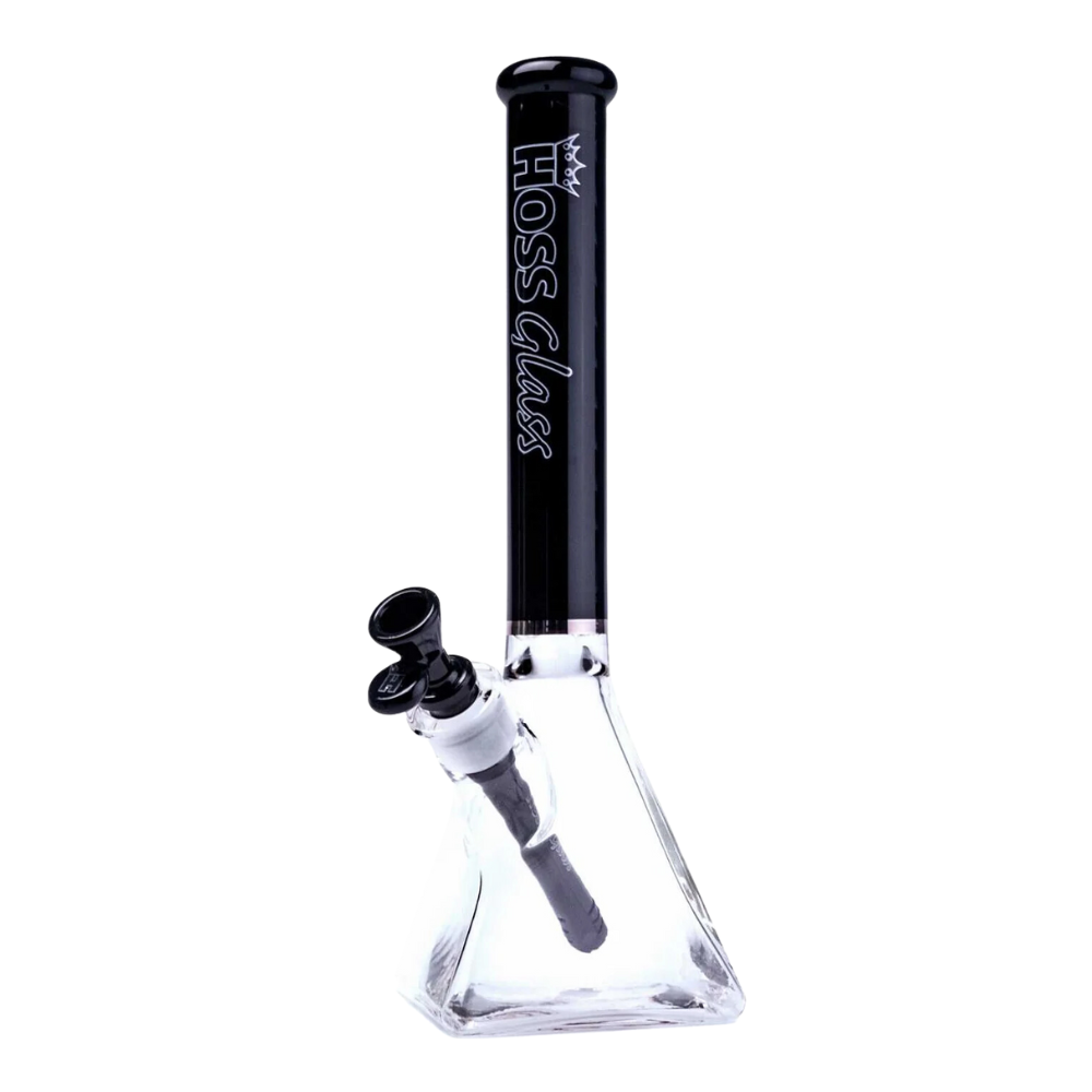 14" Hoss Glass Pyramid w/ Colored Top Tube Bong
