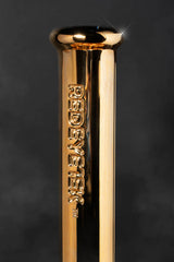 Red Eye Tek -18" 24K Gold Terminator Hex Tube Water Pipe
