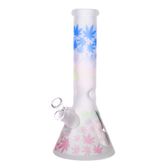 12" 7mm Faded Leaf Glass Bong