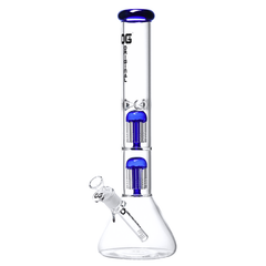 16" 5mm OG Original Colored Rim Perc Beaker