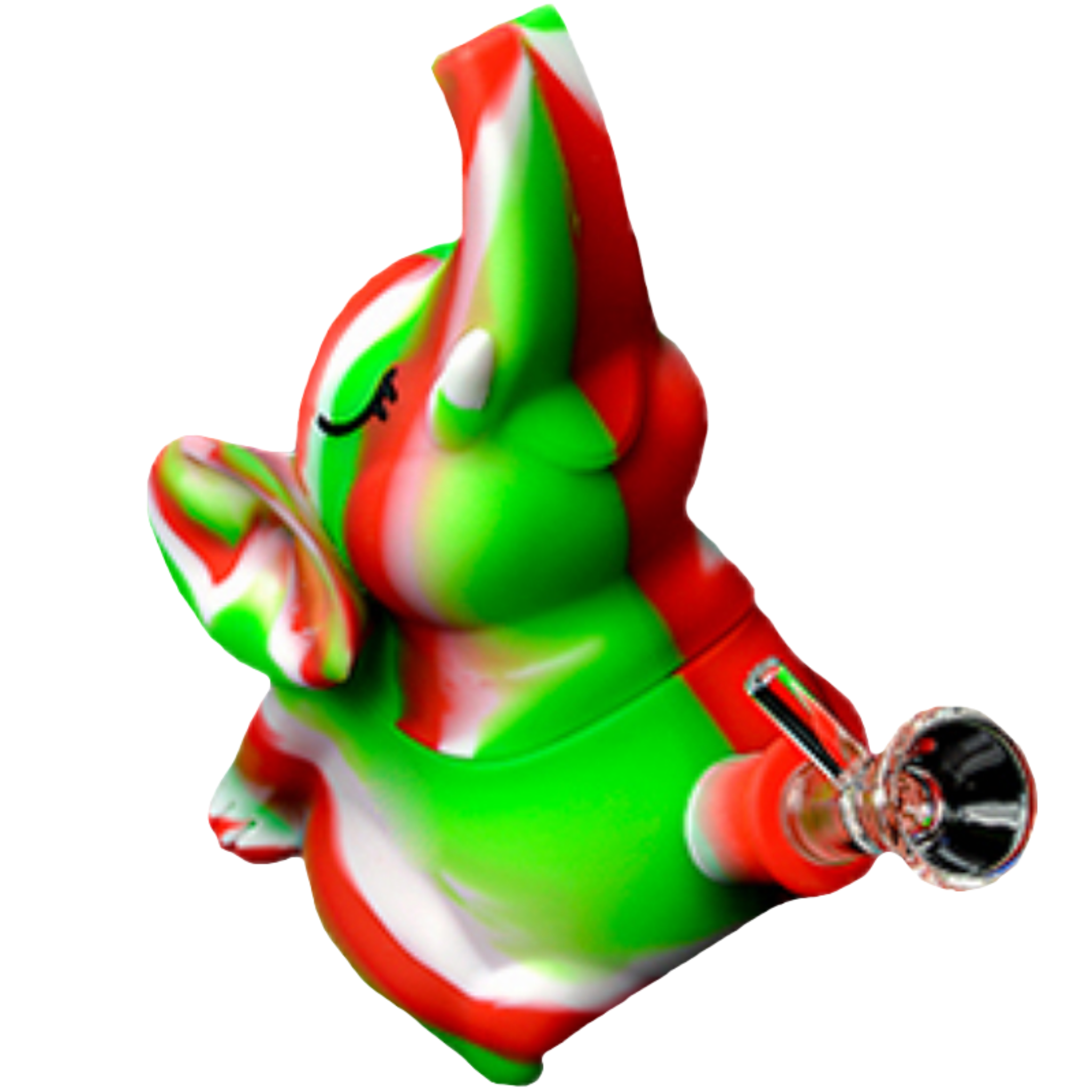 6" Silicone Bubbler in Elephant Shape