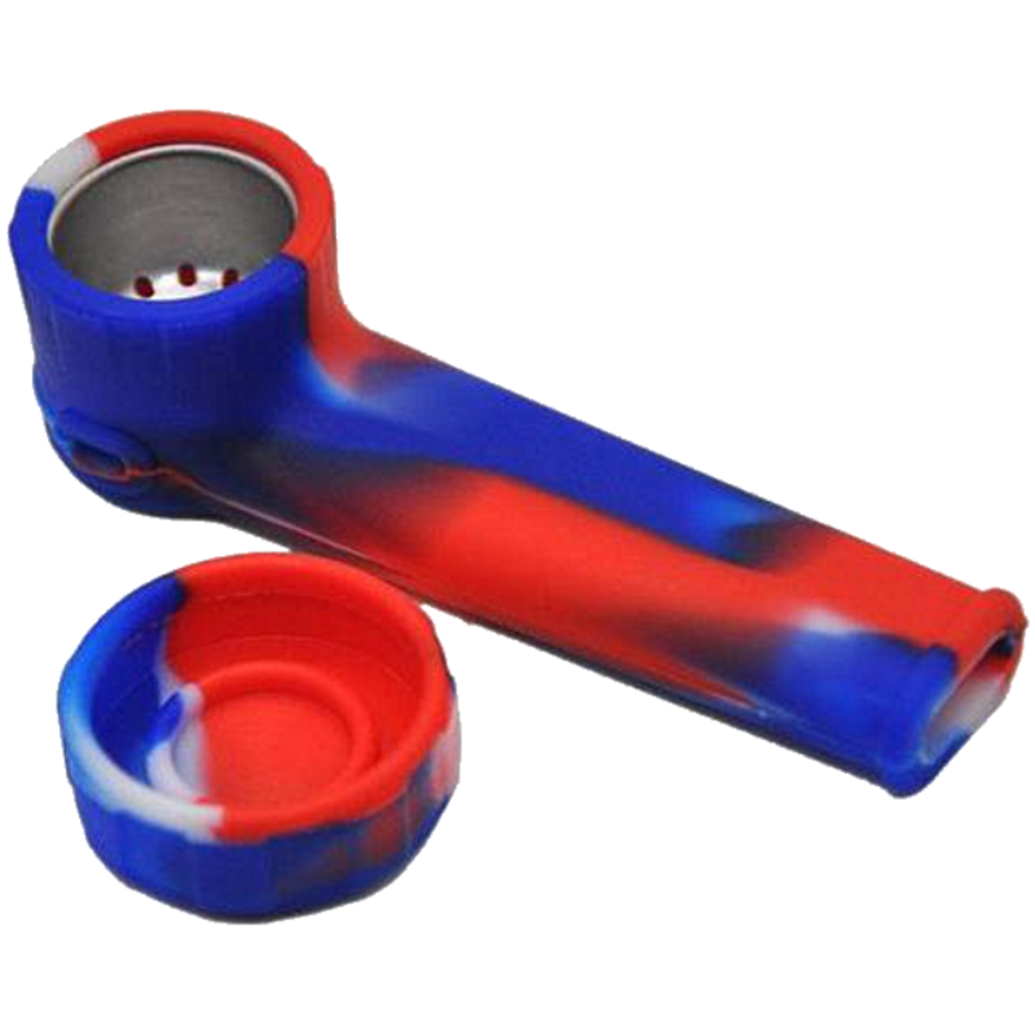 Silicone Hand Pipe With Lid (SRS417)