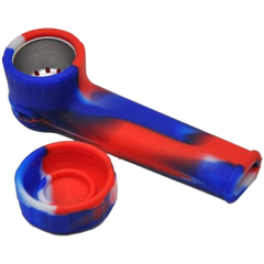 Silicone Hand Pipe With Lid (SRS417)