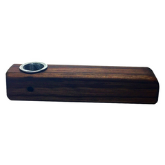 Futo Old School Hash Pipe with Basket Screen - Walnut