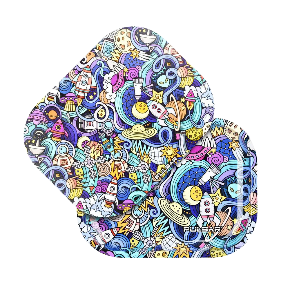 Pulsar Mini Space Junk Metal Rolling Tray w/ Lid - Small