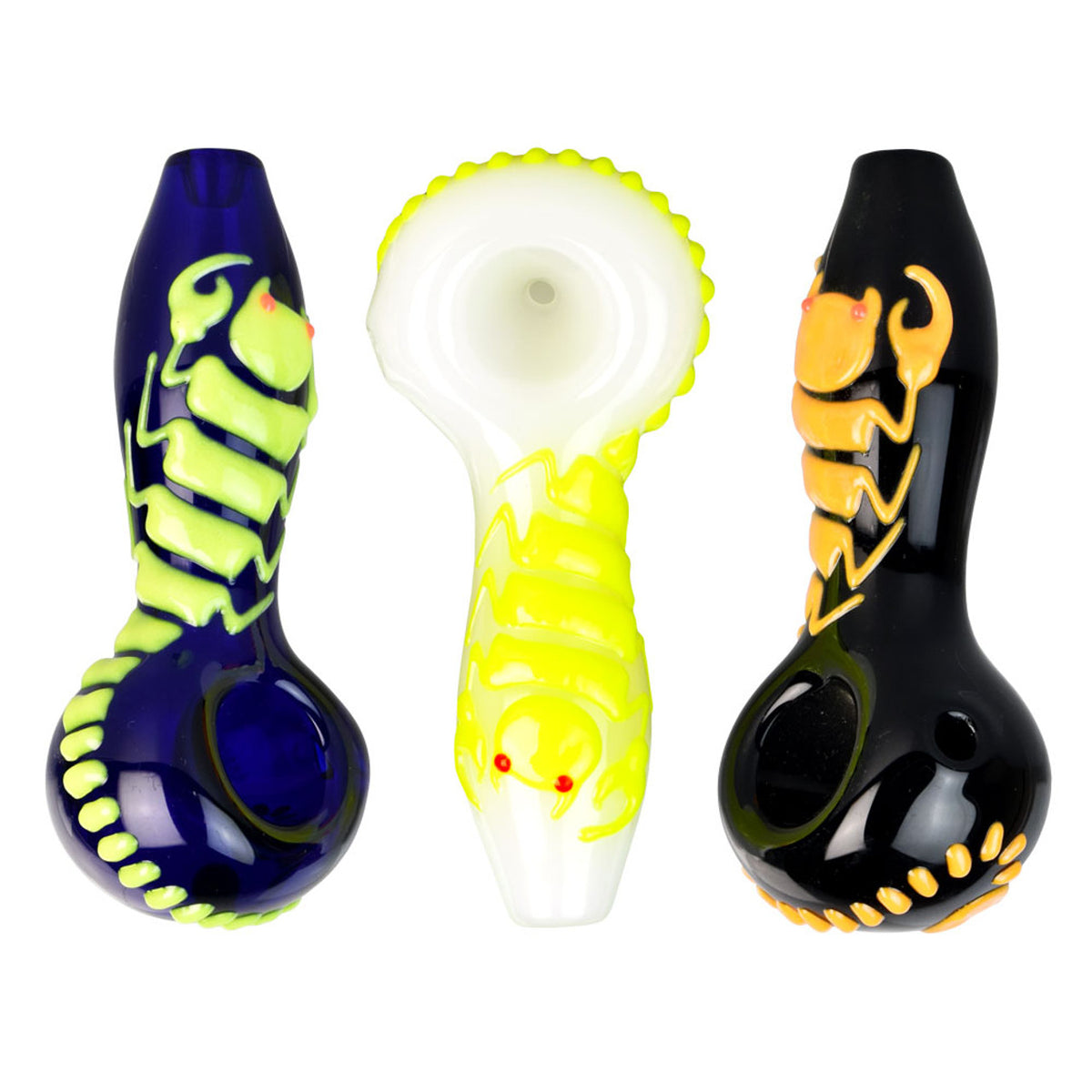 Scorpion Glow Spoon Hand Pipe - 4.25" / Colors Vary