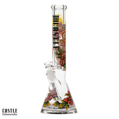Castle Glassworks 16" Serpent Beaker Bong 9mm Thick Glass