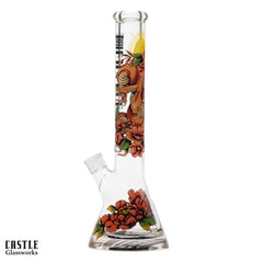 Castle Glassworks 16" Serpent Beaker Bong 9mm Thick Glass
