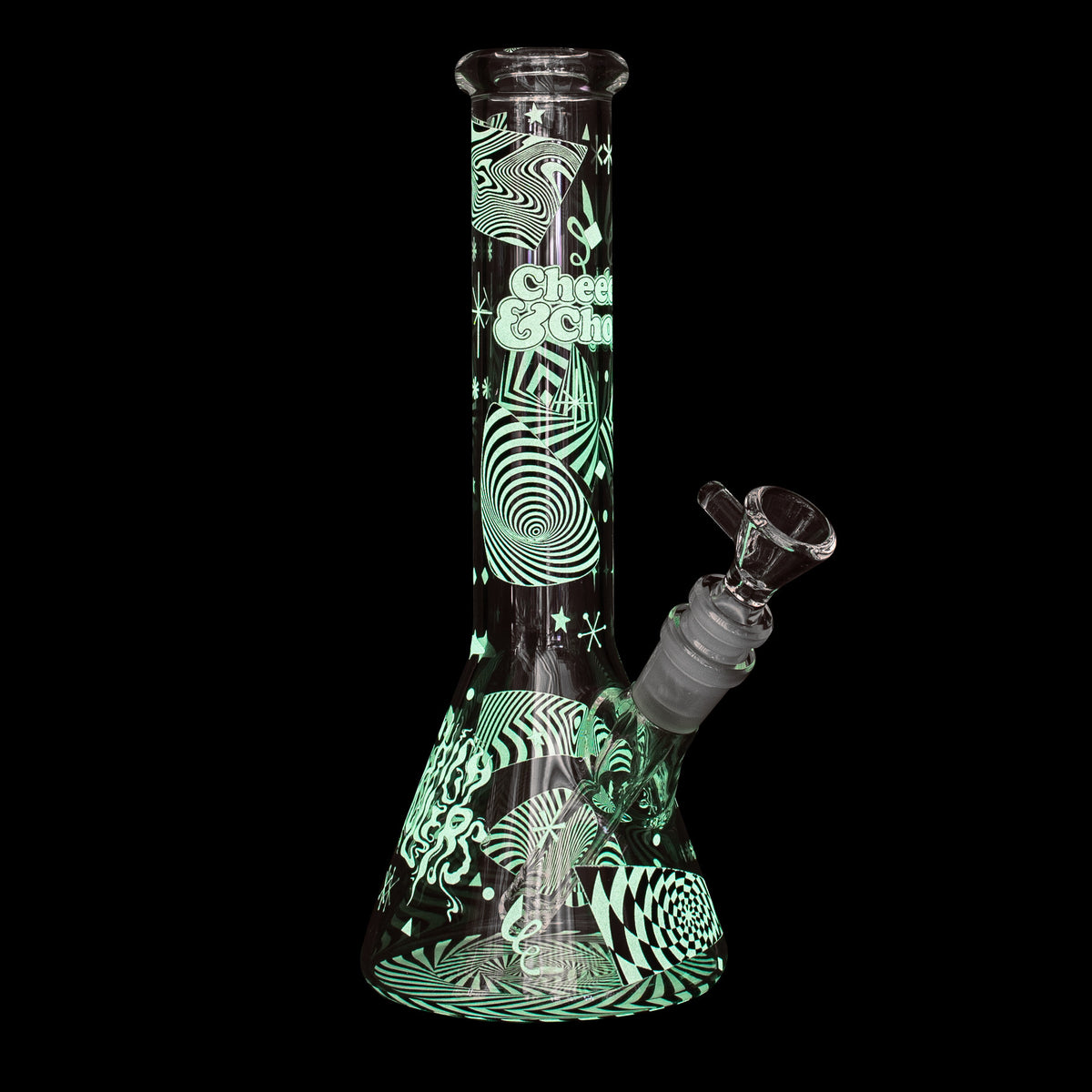 10" Optical Illusion Glow-in-the-Dark Water Pipe CC172