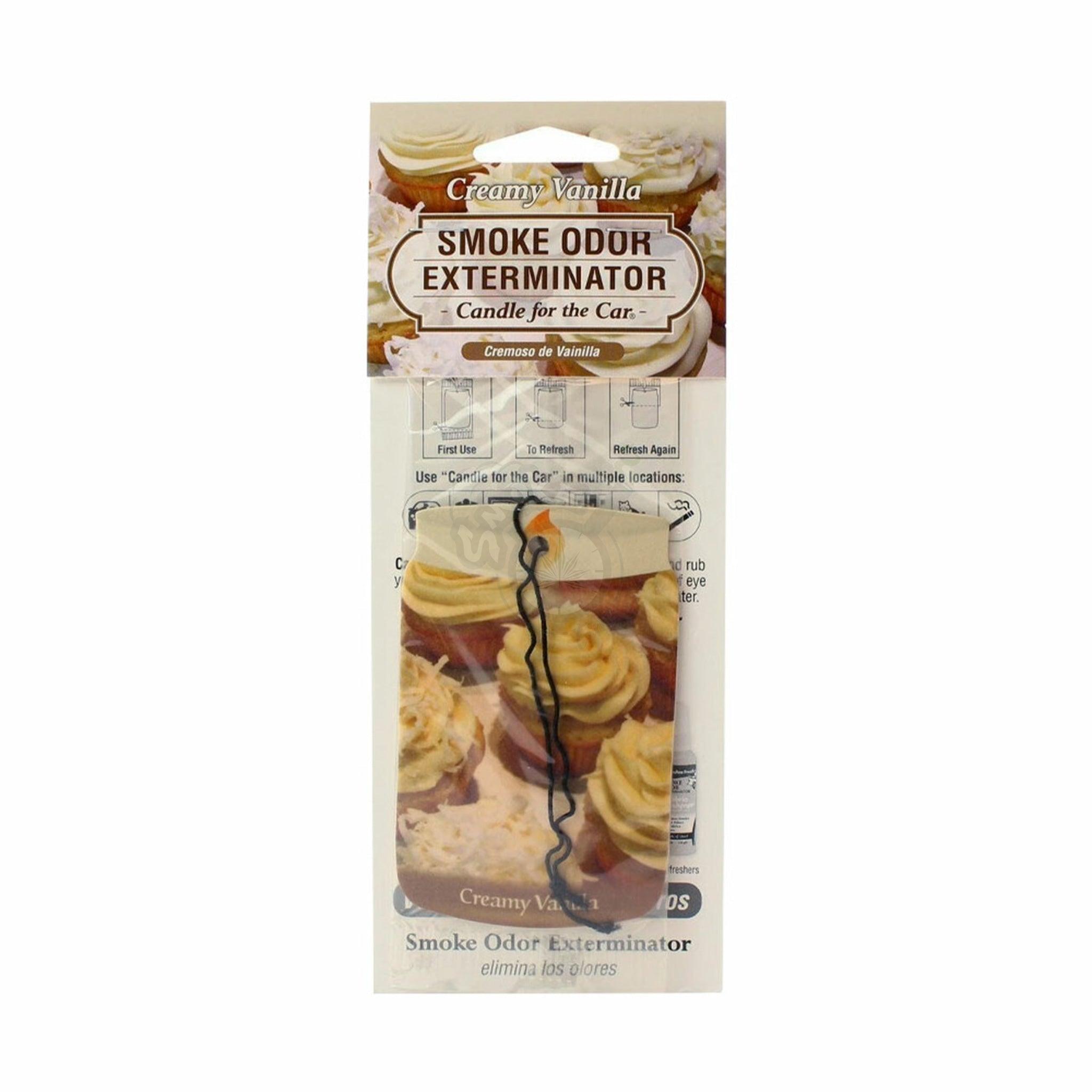 Creamy Vanilla Smoke Odor Exterminator Car Air Freshener - SmokeTime