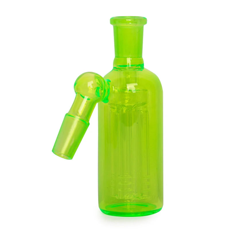 14mm 45 Degree Day Glow Ash Catcher W/4-Arm Tree Perc
