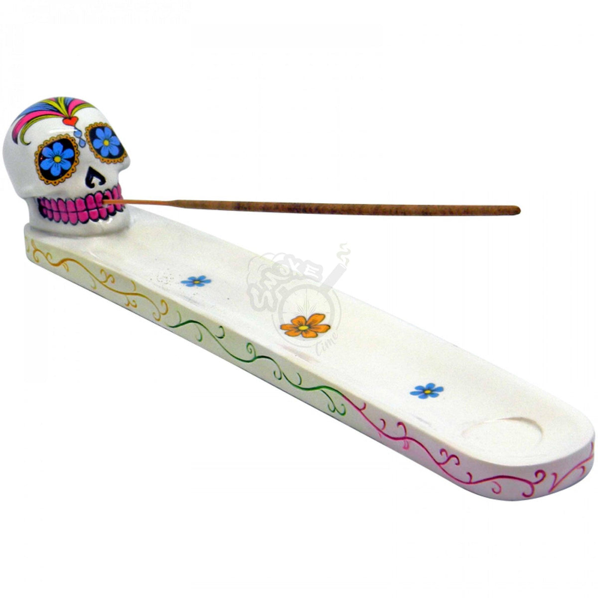 Day Of The Dead Skull Incense Holder (NJ31) - SmokeTime