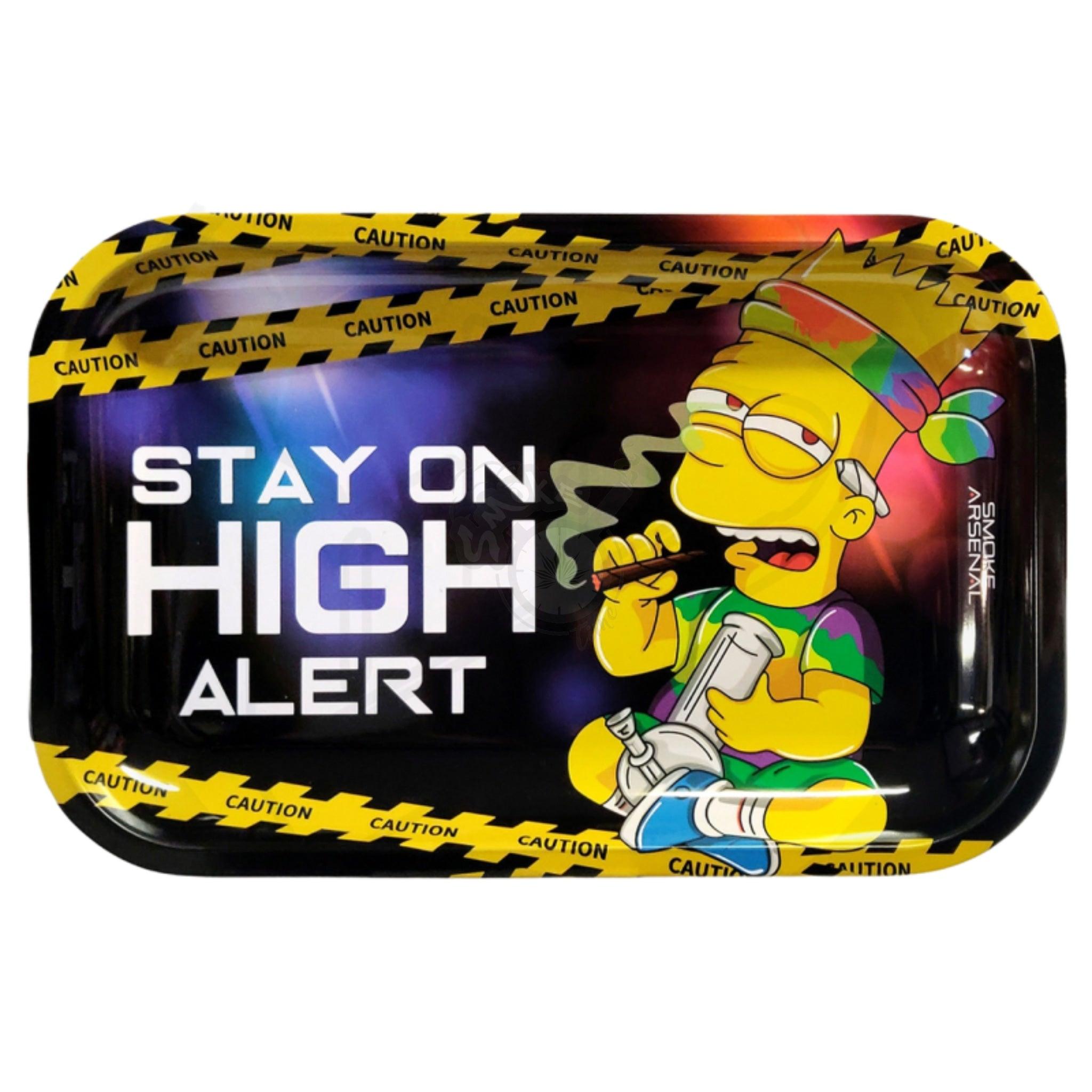 High Alert Metal Rolling Tray - Medium - SmokeTime