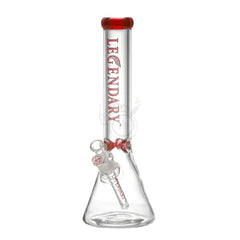 Legendary 14" 7MM Red Color Beaker (LG-314) - SmokeTime