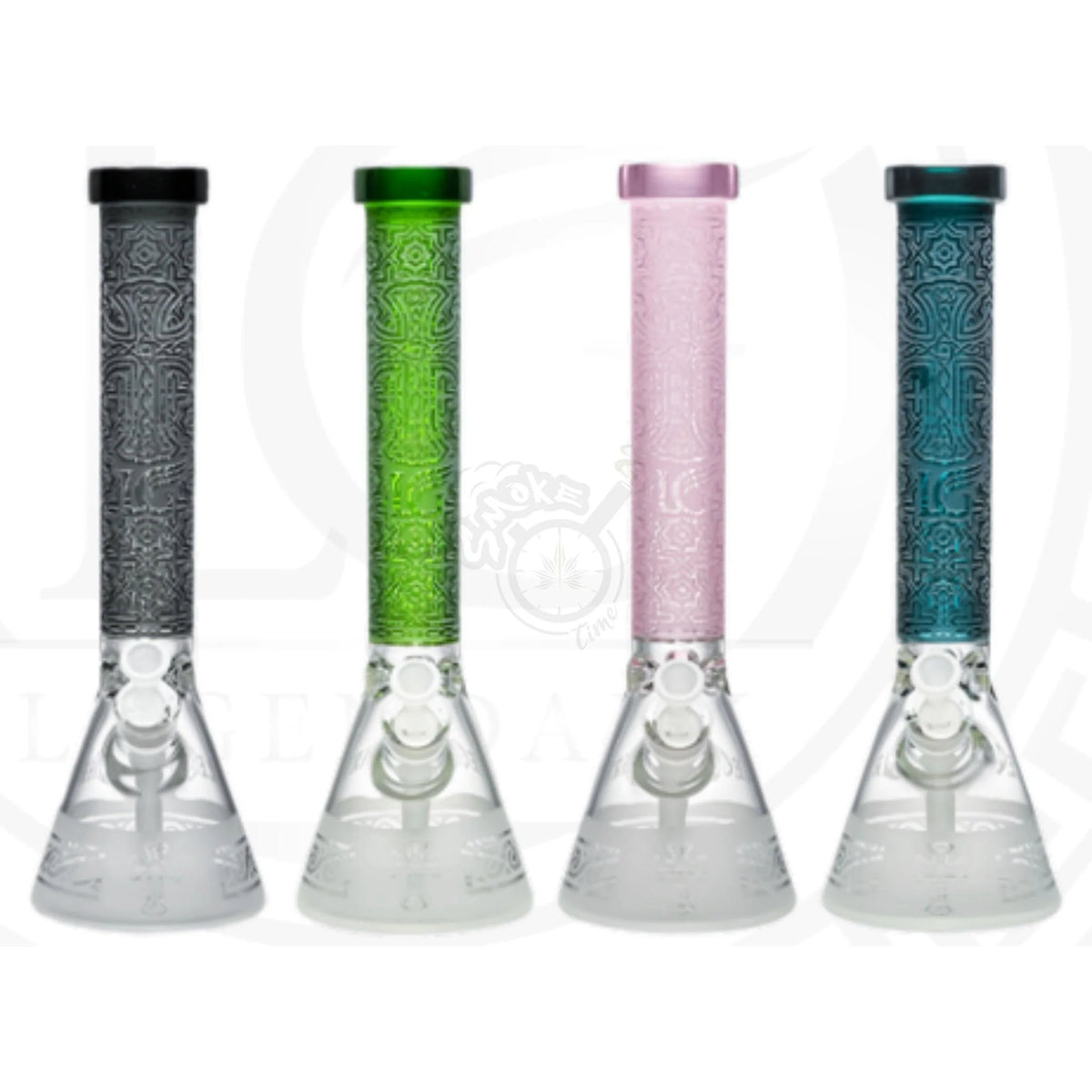 LG-289  15 inch Assorted color Sandblasted Bong