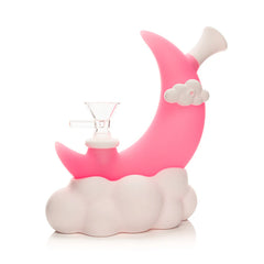 6.5" Glow-In-The-Dark Moon Water Pipe