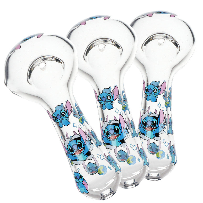 Little Blue Creature Glass Spoon Pipe Bundle - 4.5"