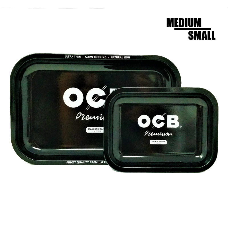 OCB Black Permium Rolling Tray - Medium