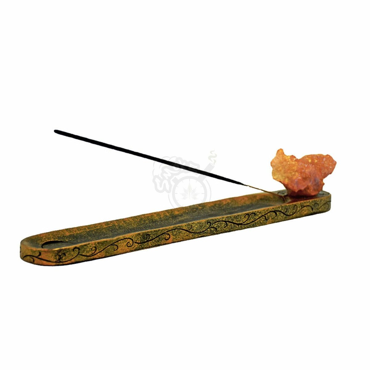 Orange Quartz Crystal Incense Burner - SmokeTime