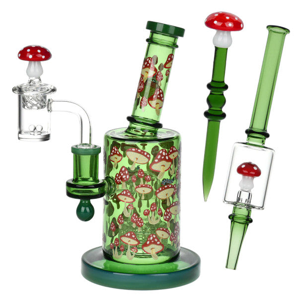 Pulsar Greatest Hits Series Glow Dab Rig Kit - Shroomiez / 8" / 14mm F