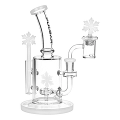 Pulsar Holidaze Series Glass Dab Rig Set - 8.25" / 14mm F / Snowflake
