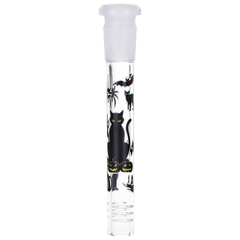 Pulsar Superstitious Kitty GLOW Glass Herb Pipe Duo - 9.75" / 14mm F