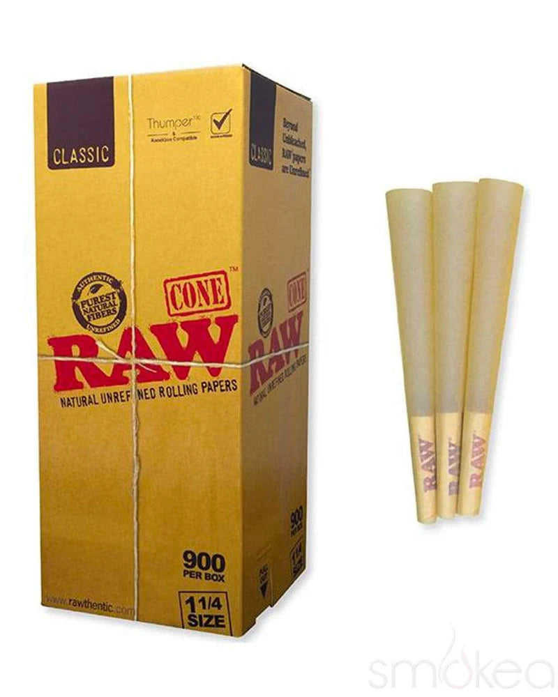 RAW Pre-Rolled Cones 1 1/4 Size (Different Quantity)