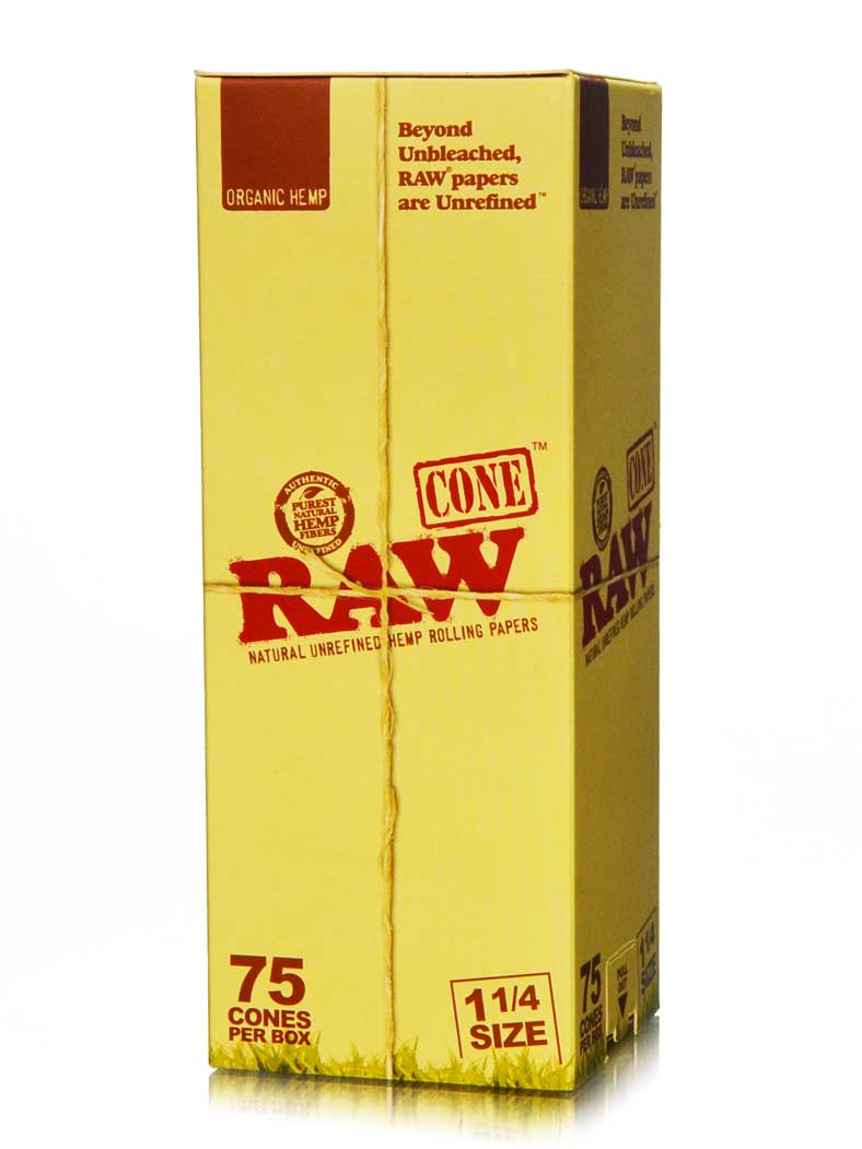 RAW Pre-Rolled Cones 1 1/4 Size (Different Quantity)