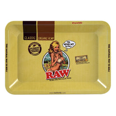 Raw Girl Metal Tray - SmokeTime