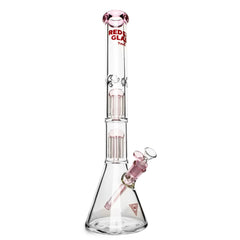 Red Eye Glass 18" 7mm Triple Chamber Beaker (REG086) - SmokeTime