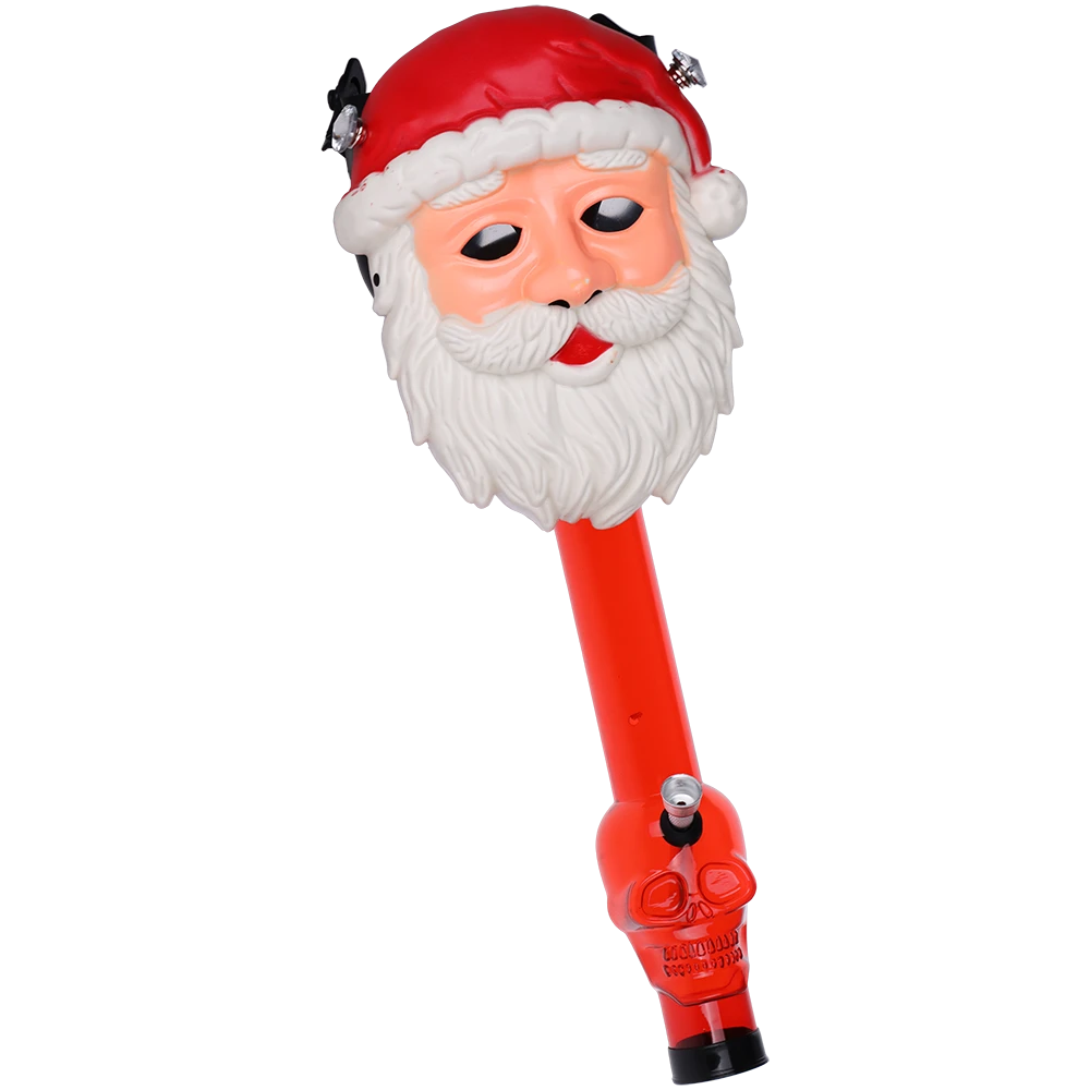 Santa Gas Mask w/ Acyrlic Water Pipe - 10.25"