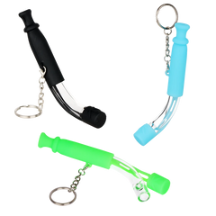 SeshGear Curved Glass Taster w/ Silicone Sleeve Display - 4.75" / Assorted Colors
