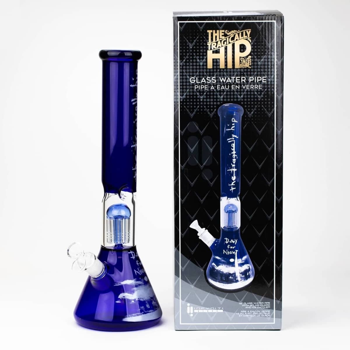 The Tragically Hip- Infyniti 15.5" Blue Percolator Bong