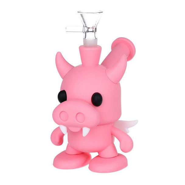 Vampire Cow Silicone Bubbler - 6" / Colors Vary