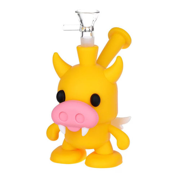 Vampire Cow Silicone Bubbler - 6" / Colors Vary